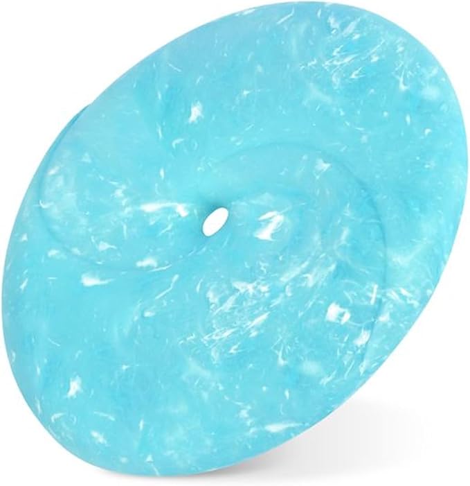 P.L.A.Y. Cute Outdoor Dog Toys - ZoomieRex InfiniDisc Rubber Frisbee, Great for Puppies & Small, Medium, Large Dogs - Dishwasher Safe, Lightweight, Floats in Water, Beach Friendly (Blue, Small)
