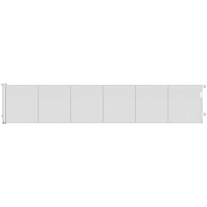 Reinforced 150” Extra Wide Pet Gate with Door 33 Inch Tall Retractable Dog Gates for Doorways Extra Wide Baby Gates for Large Openings with Reinforced Strips 12.5ft Large Dog Gate with Cat Door, White