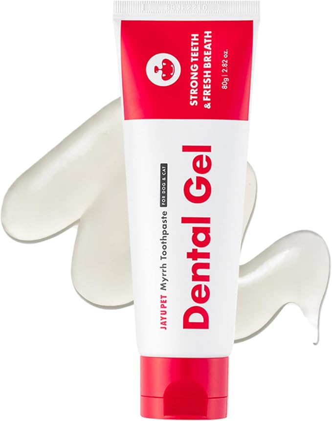 JAYU PET Dental Gel - Dog Cat Toothpaste, Removing Plaque and Tartar, Teeth Cleaning & Breath Freshener, Puppy Kitten Dental Care with Vet Approved (2.8 Ounce)