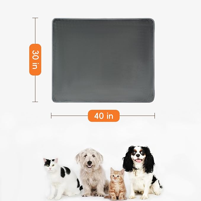 Waterproof Pet Blanket for Small Dogs and Cats | Reversible Flannel Fleece Throw Blanket for Sofa Couch Puppy Leakproof, Washable Furniture Protector 30"x40",Dark Grey