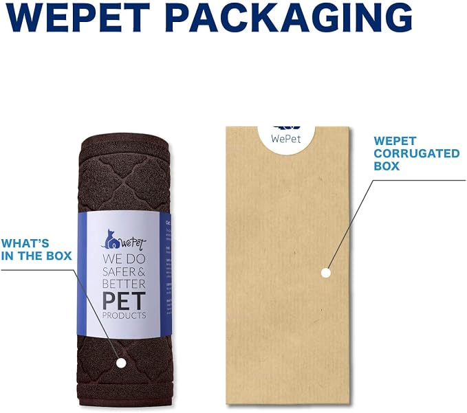 Cat Litter Box Mat, Kitty Premium PVC Pad, Durable Trapping Rug, Phthalate Free, Urine-Resistant, Scatter Control, XXL 47 x 36 Inch, Brown