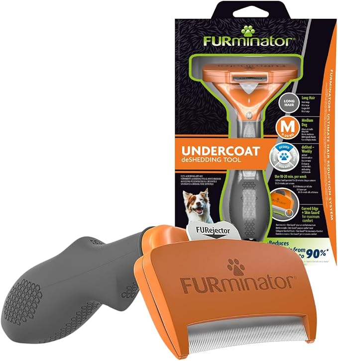 FURminator Undercoat deShedding Tool for Medium Long Hair Dogs, 9-23 kg