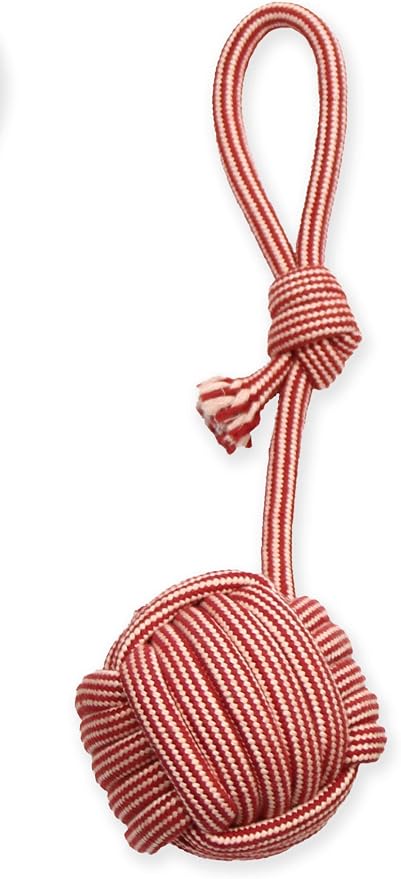 Mammoth Pet Products 43725196: Extra Flossy Chew Monkey Fist Tug w/Loop Handle Dog Toy, 14In