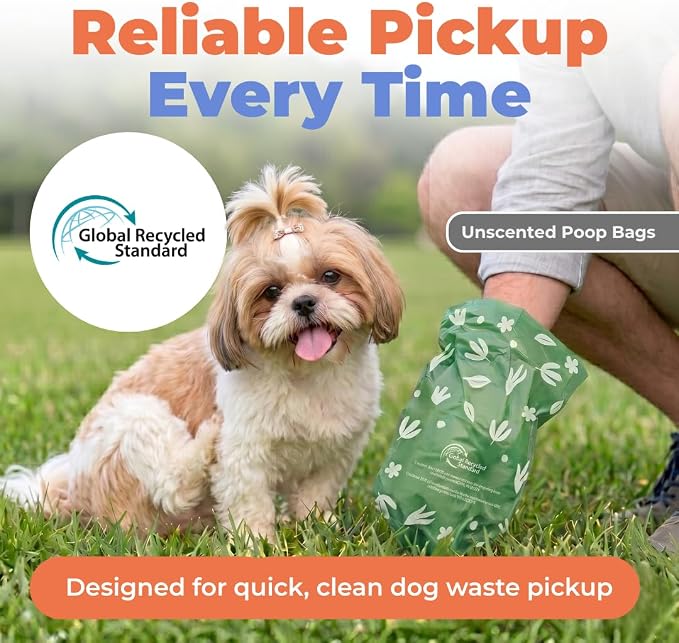 Best Pet Supplies Dog Poop Bags for Waste Refuse Cleanup, Doggy Roll Replacements for Outdoor Puppy Walking and Travel, Leak Proof and Tear Resistant, Thick Plastic - Green (Unscented), 150 Bags