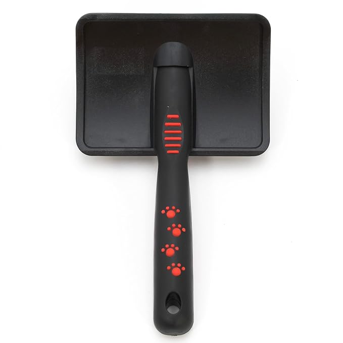 Jeffers Pet Dual Level Pin Universal Slicker Brush for Dogs, Cats & Small Pets - Curved Grooming Brush with Long & Short Pins for Shedding, Detangling, Finishing - Remove Mats & Dead Coat - Large