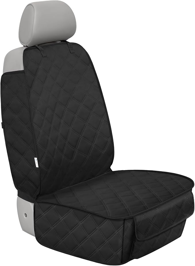 ALLANSING Front Seat Cover for Dogs with Side Flaps, Heavy Duty 900D Waterproof Seat Protector, Protects from Dirt & Scratches, for Pets & Daily Use, Fits Cars SUV Trucks Minivans (1-Pack)