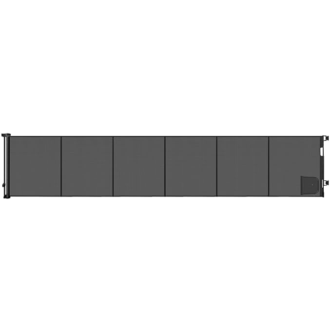 Reinforced 150” Extra Wide Retractable Baby Gate with Cat Door 12.5ft Outdoor Pet Gates for Wide Openings 37 Inch Tall Retractable Dog Gates for Doorways Long Pet Gate Indoor with Cat Door, Black