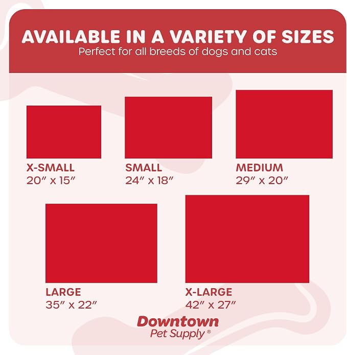Downtown Pet Supply - Dog Crate Mat - Comfort Dog Bed or Cat Bed - Soft Fleece Nap Mat - Easy Maintenance, Machine Washable Dog Bed - Maroon - 29 in x 20 in - Medium Dog Bed