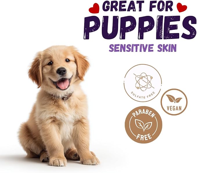 Kelebs Dog Shampoo | Allergies and itching | Dog Shampoo for Sensitive Skin | All Natural Dog Soap Bar with Lavender Oil & Oatmeal | Puppy Shampoo | No Plastic Vegan | 3PCS