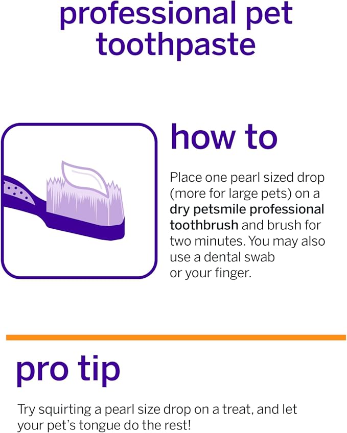 Petsmile Professional Pet Toothpaste for Cats & Dogs - VOHC Accepted Toothpaste - Clinically Proven to Control Plaque & Tartar Calprox Formula (Say Cheese, 4.2 Oz)