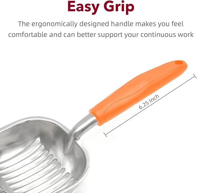 Cat Litter Scoop, Kitty Metal Scooper, Aluminum Alloy Sifter, Kitten Pooper Lifter, Deep Shovel, Long Handle, Poop Sifting, Durable, Heavy Duty, for Litter Box