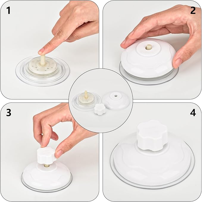 AccEncyc Thick Suction Cup Cat Perches 4Pcs Cat Hammock Replacement Screw Suction Cups for Window Seat