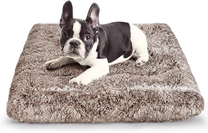 Dog Bed Crate Pad Plush Soft Dog Crate Bed for Small Medium Large Dogs and Cats Washable Anti-Slip Kennel Crate Mats for Sleeping and Anti AnxietyS