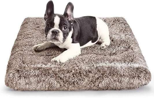 Dog Bed Crate Pad Plush Soft Dog Crate Bed for Small Medium Large Dogs and Cats Washable Anti-Slip Kennel Crate Mats for Sleeping and Anti AnxietyS