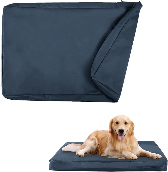Waterproof Dog Bed Cover Replacement for 30 Inch Wire Crates, Heavy Duty Oxford Fabric Pet Bed Sleeve with Zipper, Washable & Durable Mattress Protector for Puppy, 29" L x 18" W x 3.5" H (Cover Only)