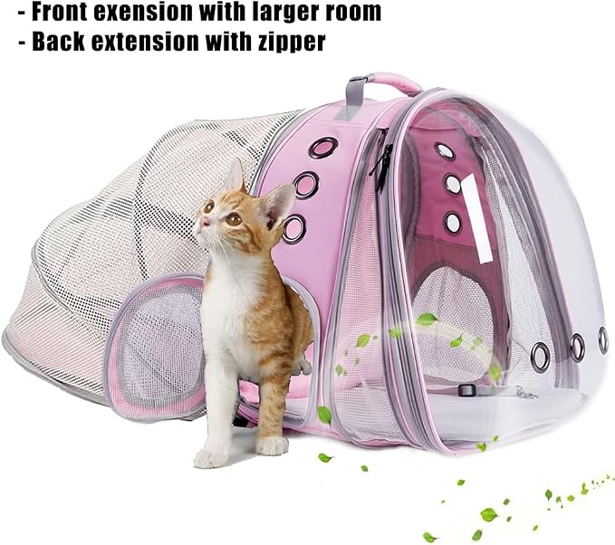 Dual Expandable Cat Backpack Carrier, Fit up to 20 lbs, Expandable Pet Carrier Backpack for Cat and Small Puppy