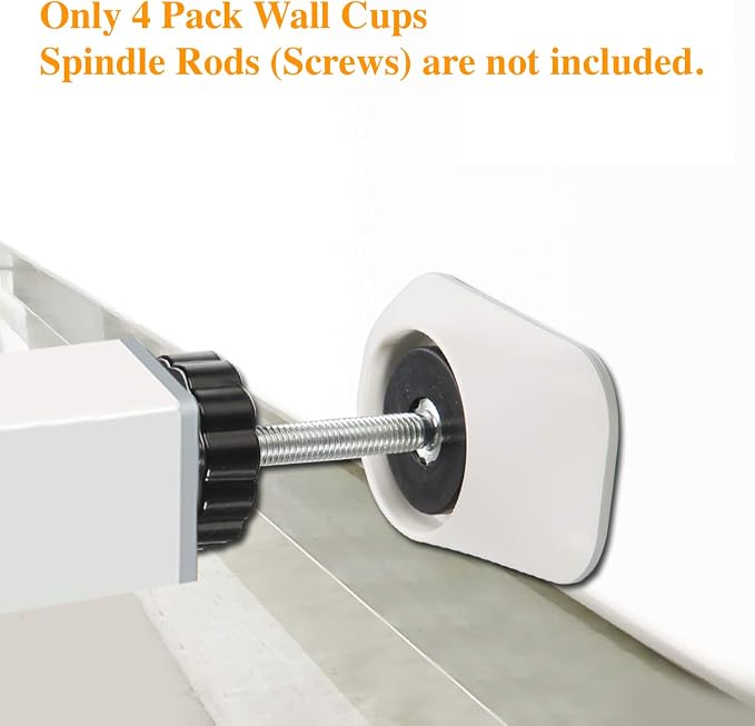 Vmaisi Baby Gate Wall Cup Protector Make Pressure Mounted Safety Gates More Stable - Wall Damage-Free - Fit for Doorway, Door Frame, Baseboard - Work on Dog & Pet Gates (White)