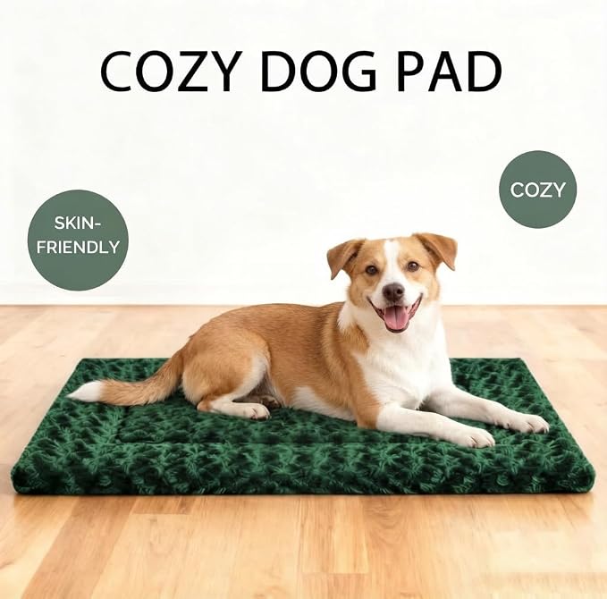 Dog Bed Mat - Dog Crate Pad - Reversible Dog Mat for Pet Comfort - Soft Bed Pads with Dual-Sided Design for All Seasons - Durable, Machine Washable Mat for Crates, Travel, and Home