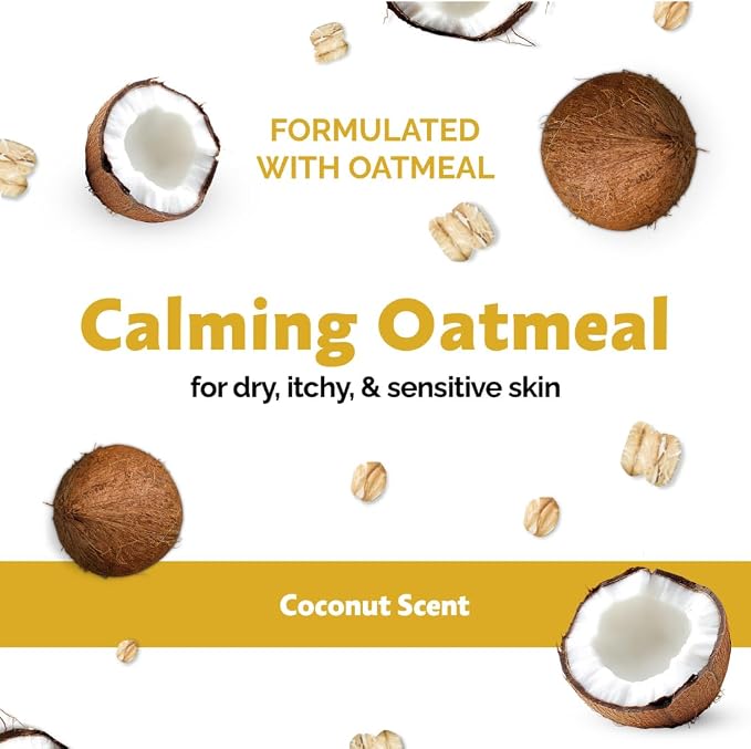 Oatmeal Dog Shampoo for Itchy Skin, Oatmeal Dog Shampoo Sensitive Skin,16oz | Moisturizing Natural Dog Shampoo, Shampoo and Conditioner
