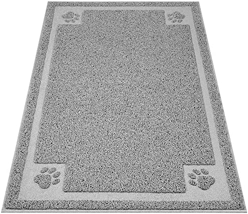 UPSKY Large Cat Litter Mat Trapper 35"×23", Waterproof, Non-Slip, Gray