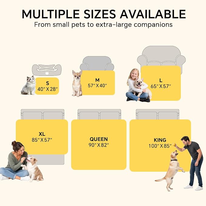 Luciphia Waterproof Pet Blankets for Couch Sofa Bed Cover Cat Liquid Pee Proof Washable Soft Fluffy Large Dog Blanket Reversible Furniture Protection Puppy Thicken X-Large（85" x 57"）