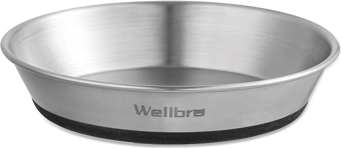 Cat Bowls, Stainless Steel Cat Bowls for Food and Water, Whisker Fatigue Shallow Non-Slip Dishes Plates for Small Dog Puppies Cats