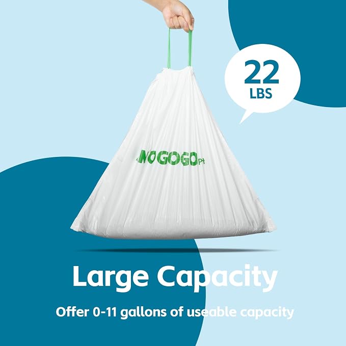 50 Pack Litter Box Bags, Compatible with Self Cleaning Litter Box Scooper Young & ProX & Ultra, Automatic Litter Box Liners, Replacement Trash Bags with Drawstring, 25.59" x 15.75"