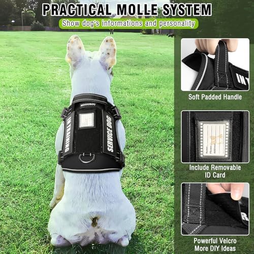 Tactical Dog Harness and Leash Set Medium Sized Dog+10 Dog Patches