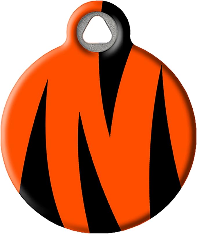 Cincinnati Football Pet ID Tag for Dogs and Cats, Silent Polymer Nametag with Customized Identification Information - Small .875" Diameter