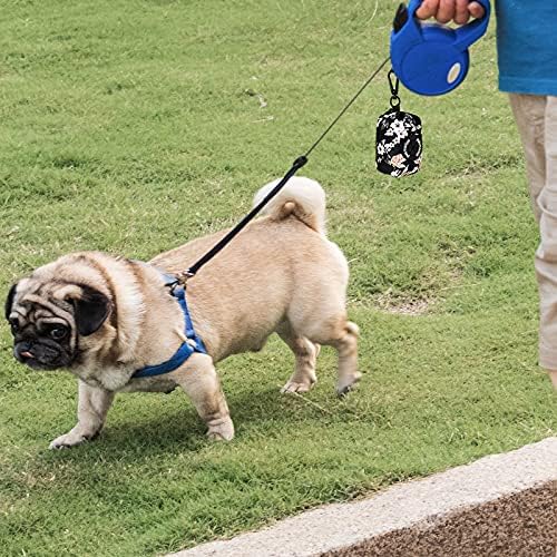 Petmolico Dog Poop Bag Holder Dispenser 2 Pack, Yellow White Blooming