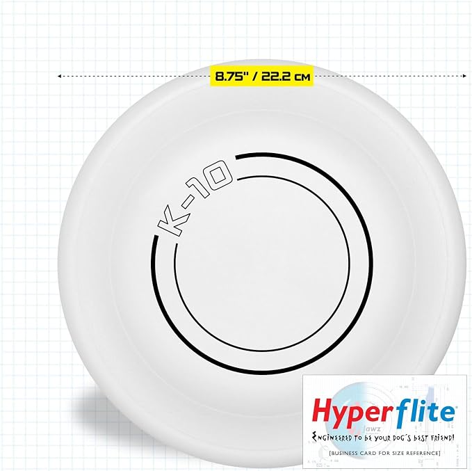 Hyperflite K-10 SofFlite Soft Dog Flying Disc, 2 Pack, Medium-Large | Ultra Soft, Competition Approved, 2 Pack | 8.75-inch, 150g | Medium & Large Dogs | Yellow