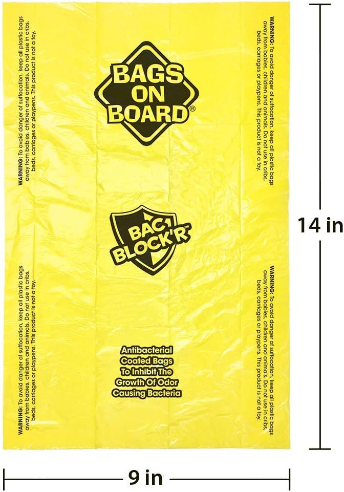 Bags on Board Premium Odor Blocking Dog PoopBags & Dispenser - Leakproof Waste Pick-Up-Bags (Pack of 1800)