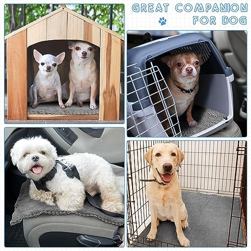 Thyle 12 Pcs Washable Pee Pads for Dogs Reusable Waterproof Training Puppy Pads Bulk Absorbent Pet Whelping Small Dog Mats for Crate Bed Sofa(Gray,13 x 18 Inch)