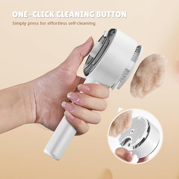 Cat Steam Brush for Indoor Cats, Spray Cat Deshedding Brush for Grooming | Self Cleaning Steam Pet Brushes with Spray, Helps Remove Loose Hair & Undercoat, Grooming Tool for Long & Short Hair Cats