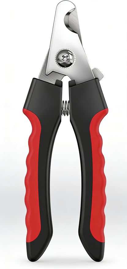 CADOLS Pet Nail Clippers with Safety Guard, Professional Dog Nail Trimmers for Small Medium Large Dogs Cats, Stainless Steel Non-Slip Grip Pet Claw Clipper for Home Grooming