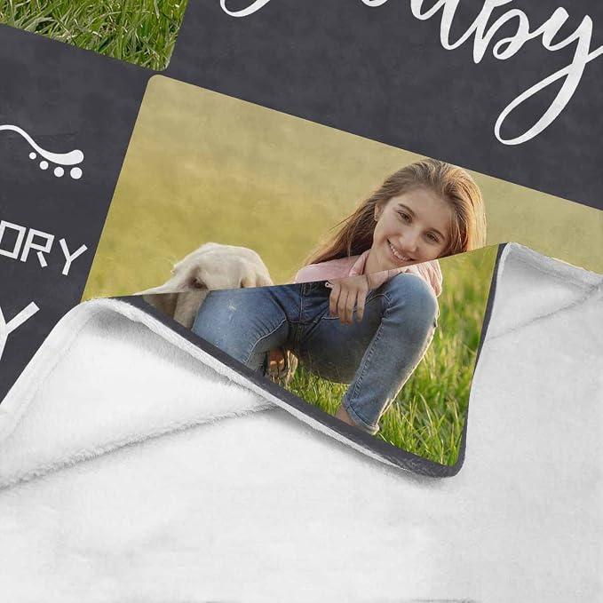 D-Story in Loving Memory of Loss Dog, Custom Sympathy Blanket with Dogs Pictures and Name,Personalized Dog Sympathy Remembrance Gift for Kids and a Grieving Pet Owner (Made in USA)