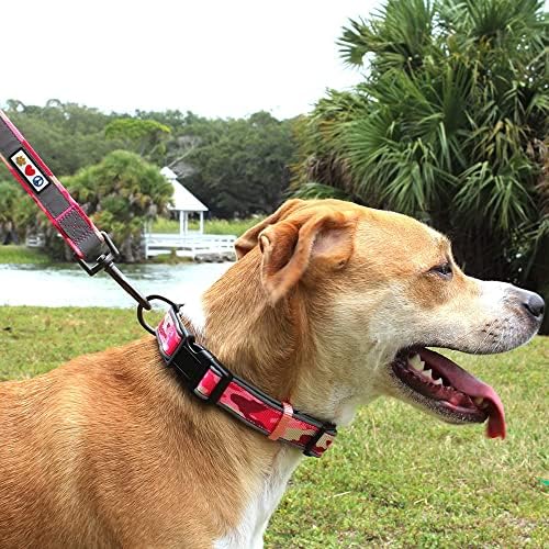 Pawtitas Camo Pink/Black Padded Dog Collar, X-Small