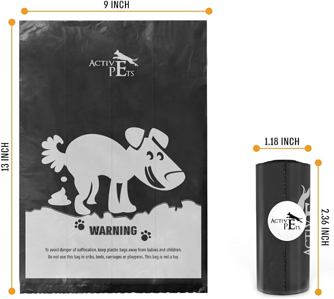 Active Pets Extra Thick Lavender-Scented Dog Waste Bags - Leak-Proof & Easy-Tear for Eco-Friendly Poop Disposal