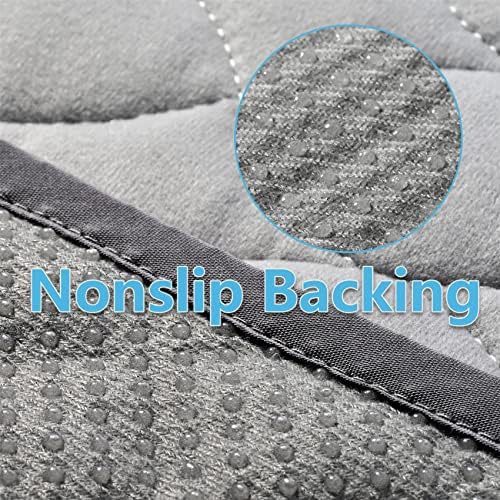Waterproof Dog Bed Cover Pee Pads Training Pads 65"x48", Nonslip Pet Bed Pad with Ties, Washabl Reusable and Super Absorbent Dog Mat for Whelping, Housebreaking in Playpen, Crate or Kennel (Large)