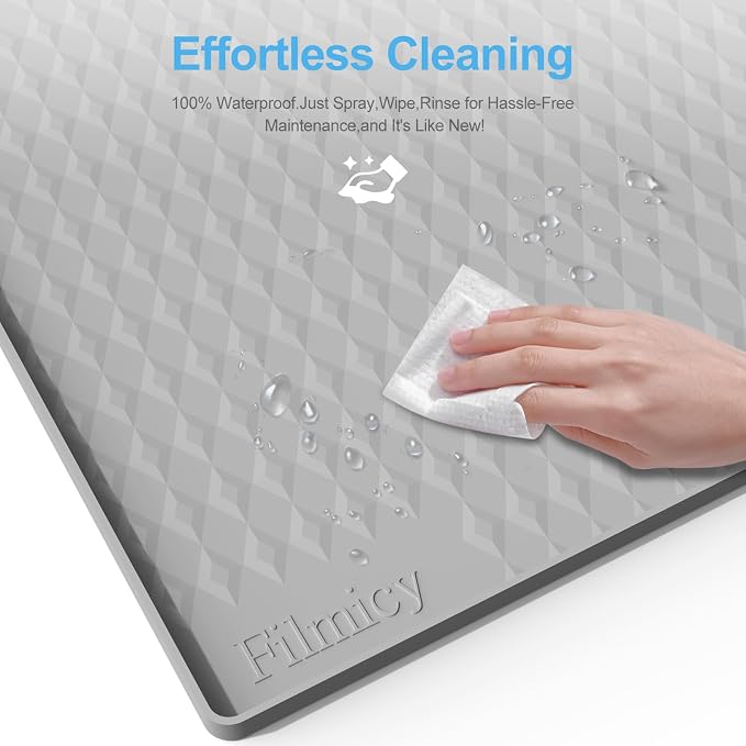 Filmicy Pee Pad Holder for Dogs,Silicone Dog Puppy Pad Holder, 24 x 24 No Spill Raised Lip High Edge,Portable, Leak-Proof Mat Holder for Dog Training Pads,Square Potty Trays for Home Floor Protection