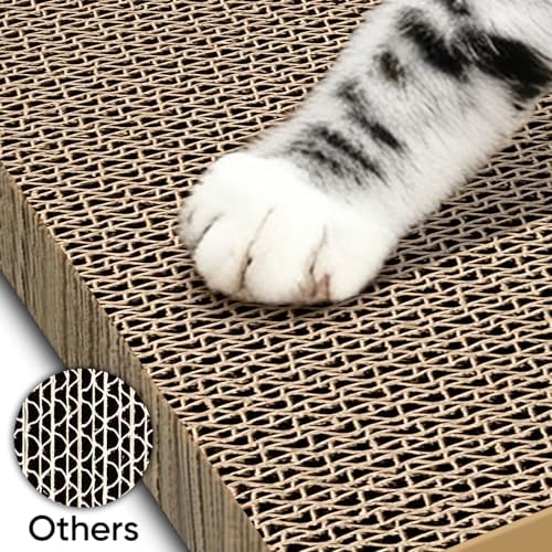 Cat Scratcher 6-Pack Refills, Large Cardboard Pads for Indoor Cats