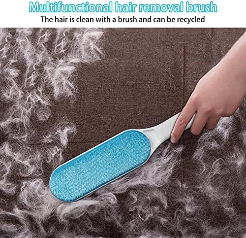 2 Pack Furniture Lint Remover Brushes, Double Sided Self Cleaning Loose Hair Catcher for Pet, Hair Cleaner for Clothes, Sofa, Carpet