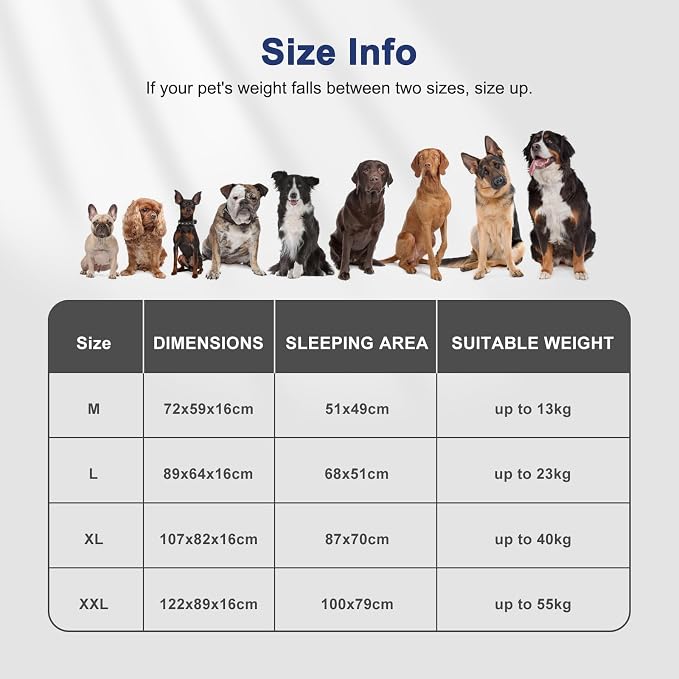 FURTIME Orthopedic Extra Large Dog Bed, Waterproof Dog Beds, 48x35x6.5 Supportive Foam Pet Couch Bed with Removable Washable Cover and Nonskid Bottom