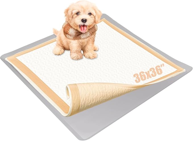 TidyFriend Dog Pee Pad Holder Tray Fits for 36” x 36” Wee Wee Pee Pads - Stable Grip, Quick-Wipe Silicone Surface Dog Potty Tray Holder for Indoor Flooring Protection (Light Grey)
