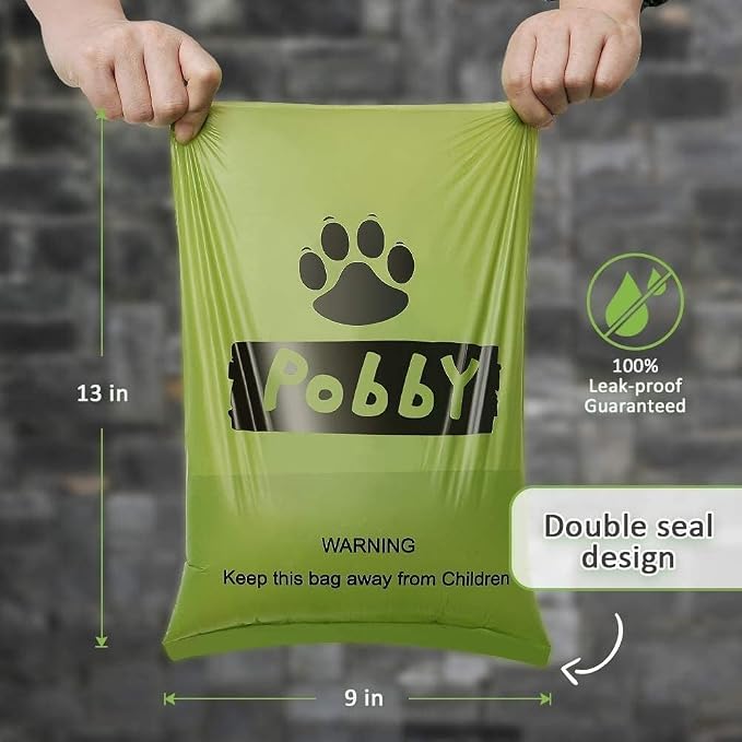 Dog Poop Bags Rolls 540 Count, Unscented Refill Rolls, 9" X 13" Doggie Poop Bags, Dog Waste Bags BY PobbY