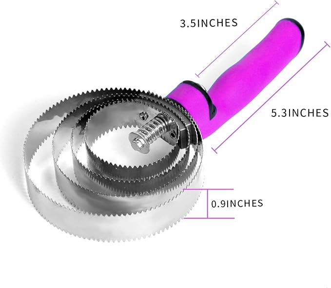BOTH WINNERS Reversible Stainless Steel Curry Comb with Soft Touch Grip (Pink)