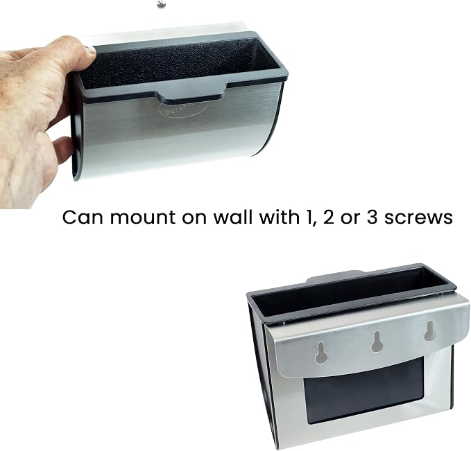 DuraScoop Cat Litter Scoop Caddy - Space-Saving, Wall-Mountable Litter Scoop Holder - Easy Hook Fitting for Pans – Metal Litter Scooper Holder Ensuring Stability