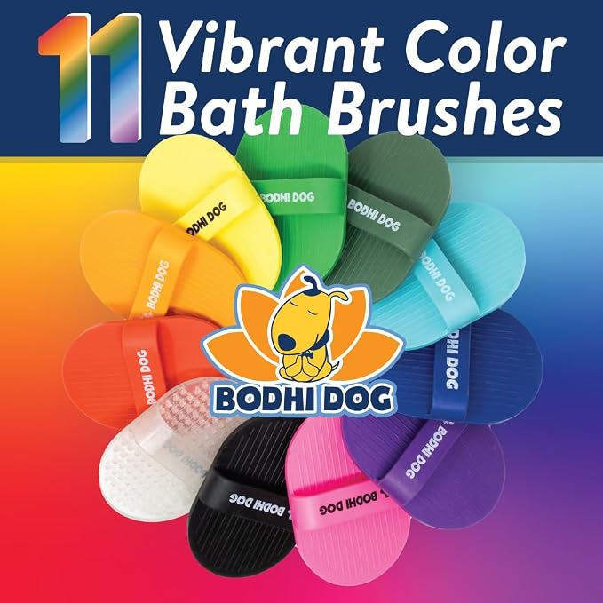 Bodhi Dog Shampoo Brush - Pet Grooming & Bath Supplies for Dogs and Cats - Bath Brush for Long & Short Hair - Premium Scrubber for Shower, Showerhead, Sprayer & Bathing (One Pack, Green)