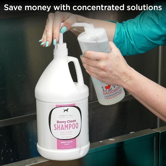 Groomer ESSENTALS 32oz Dilution Bottles - Set of 4 - Professional Dog Grooming Mixing Bottles for Shampoo, Conditioner, and Solutions