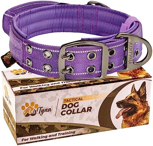 ADITYNA Heavy Duty Dog Collar for Large Dogs with Traffic Handle